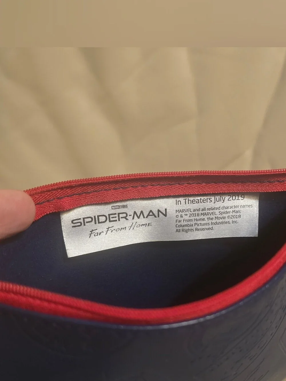 Spiderman Far From Home 2019 Blue Embossed Pencil Pouch